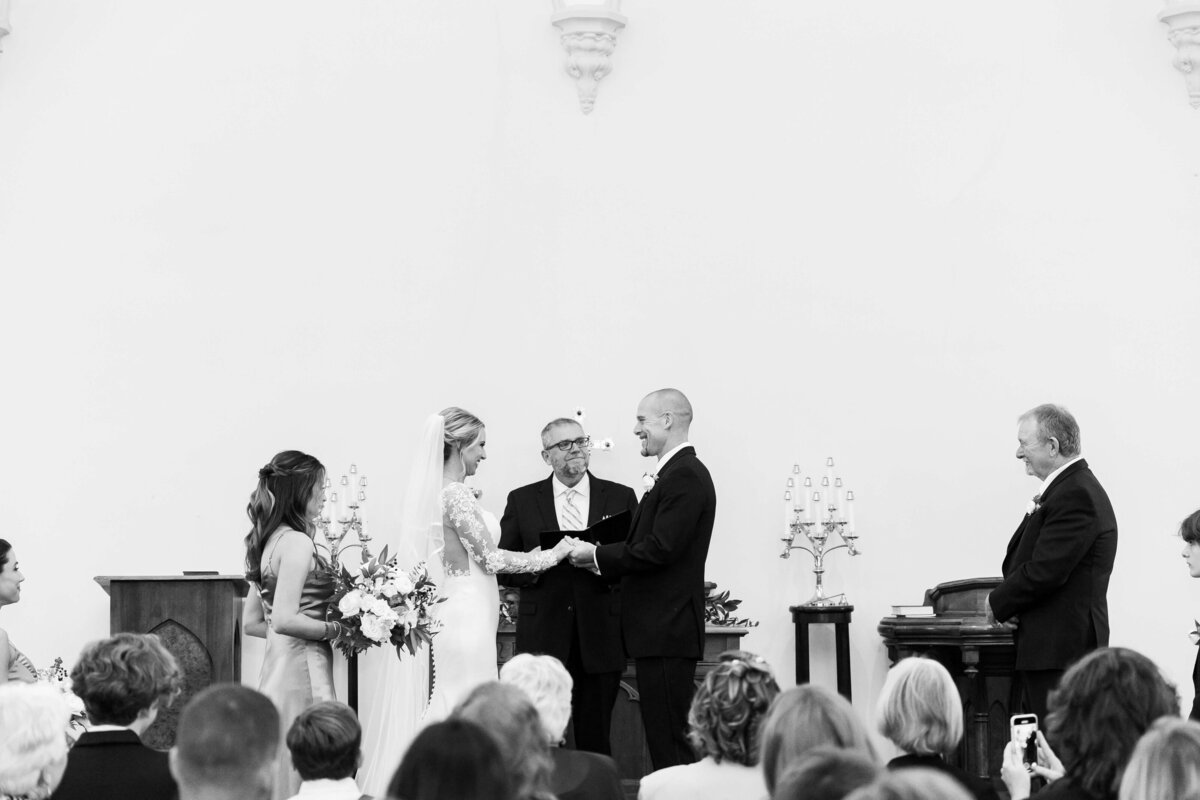 Wedding ceremony at the Walnut Hill Church, KY