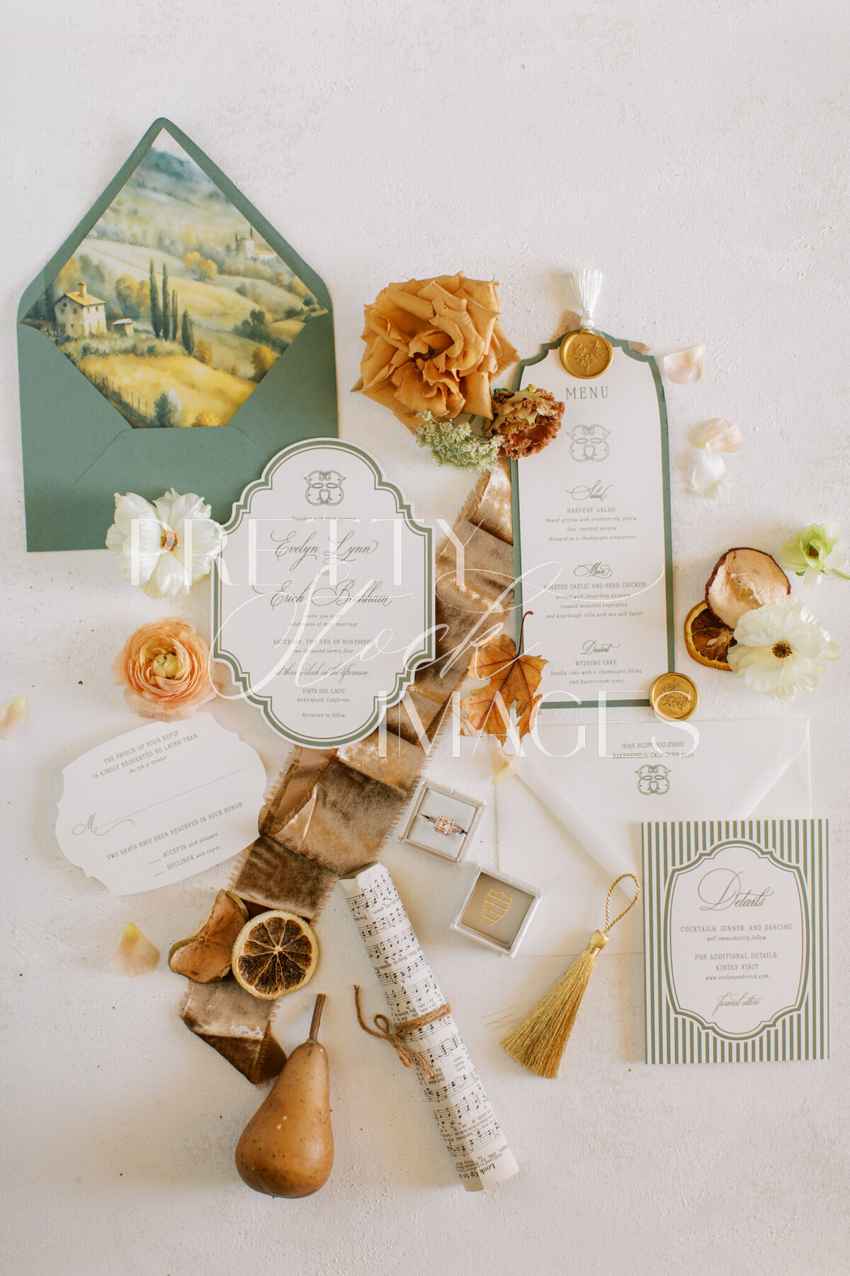 Pretty Stock Images - Fall Wedding Flat Lay-021