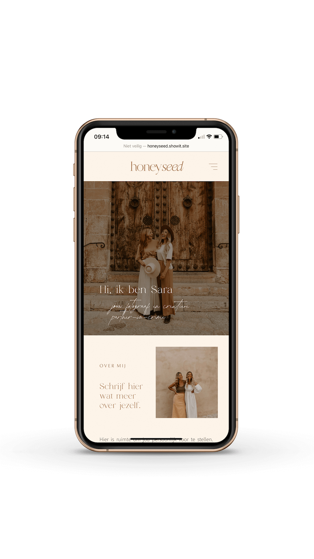 Boho Showit website template voor fotografen