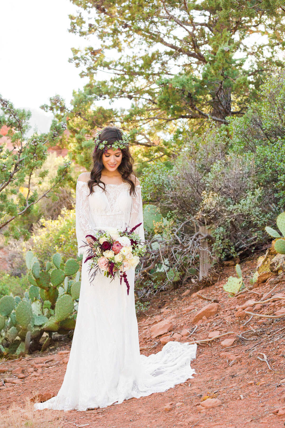 Bridal Portrait Session - Sedona, Arizona - Merry-Go-Round-Rock - Bayley Jordan Photography