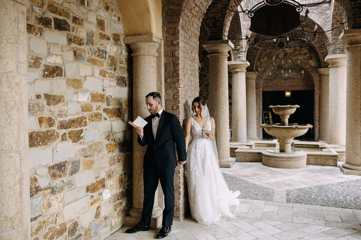 first touch at bella collina wedding photos​