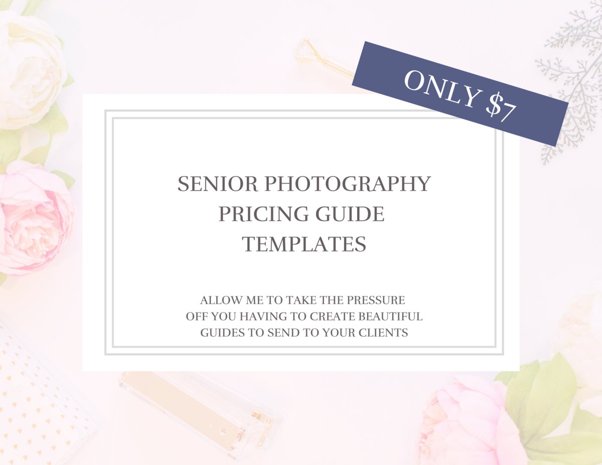 Senior Photography Pricing Guide Templates for Senior Photographers