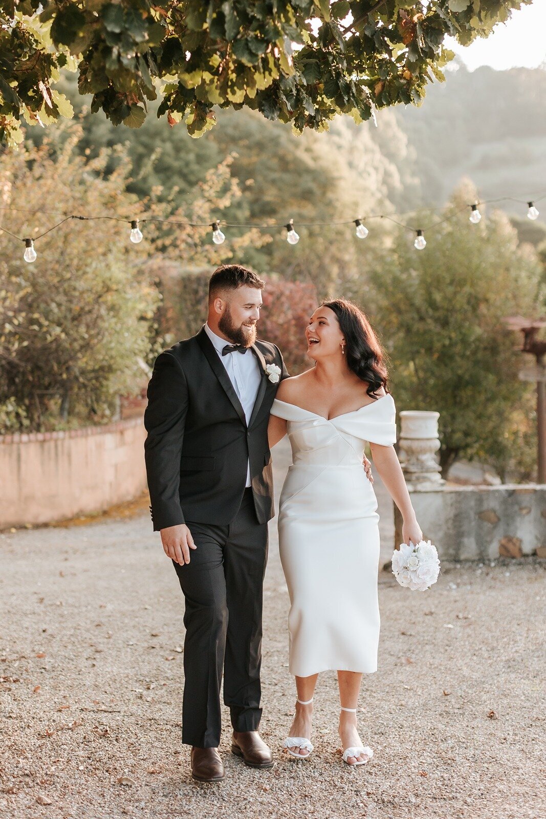 Couple at their elopement/ microwedding in the Yarra Valley