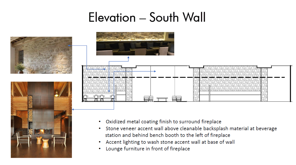 8 Elevation - Fireplace - Line Drawing