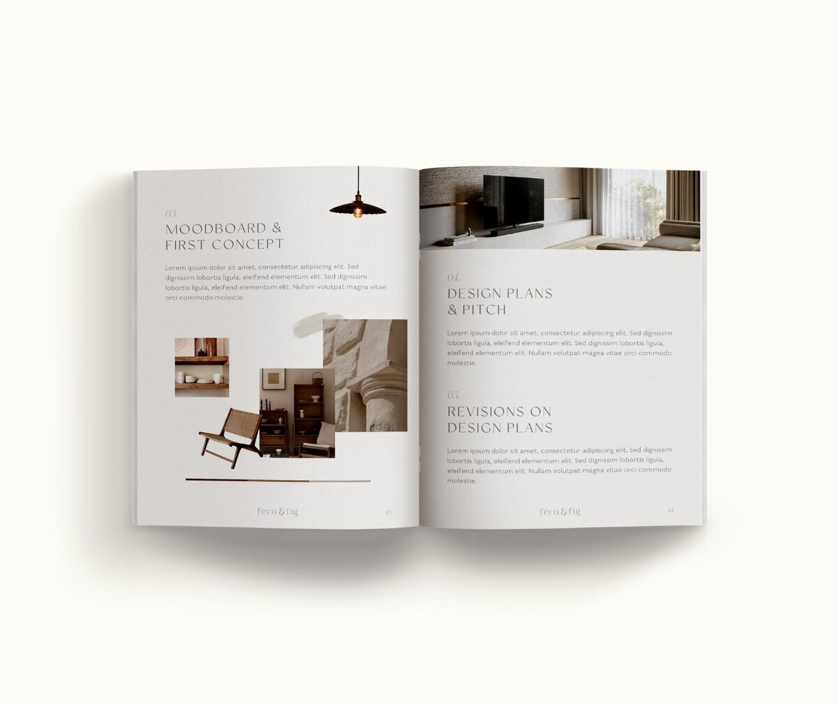 Earthy Showit template for interior designers