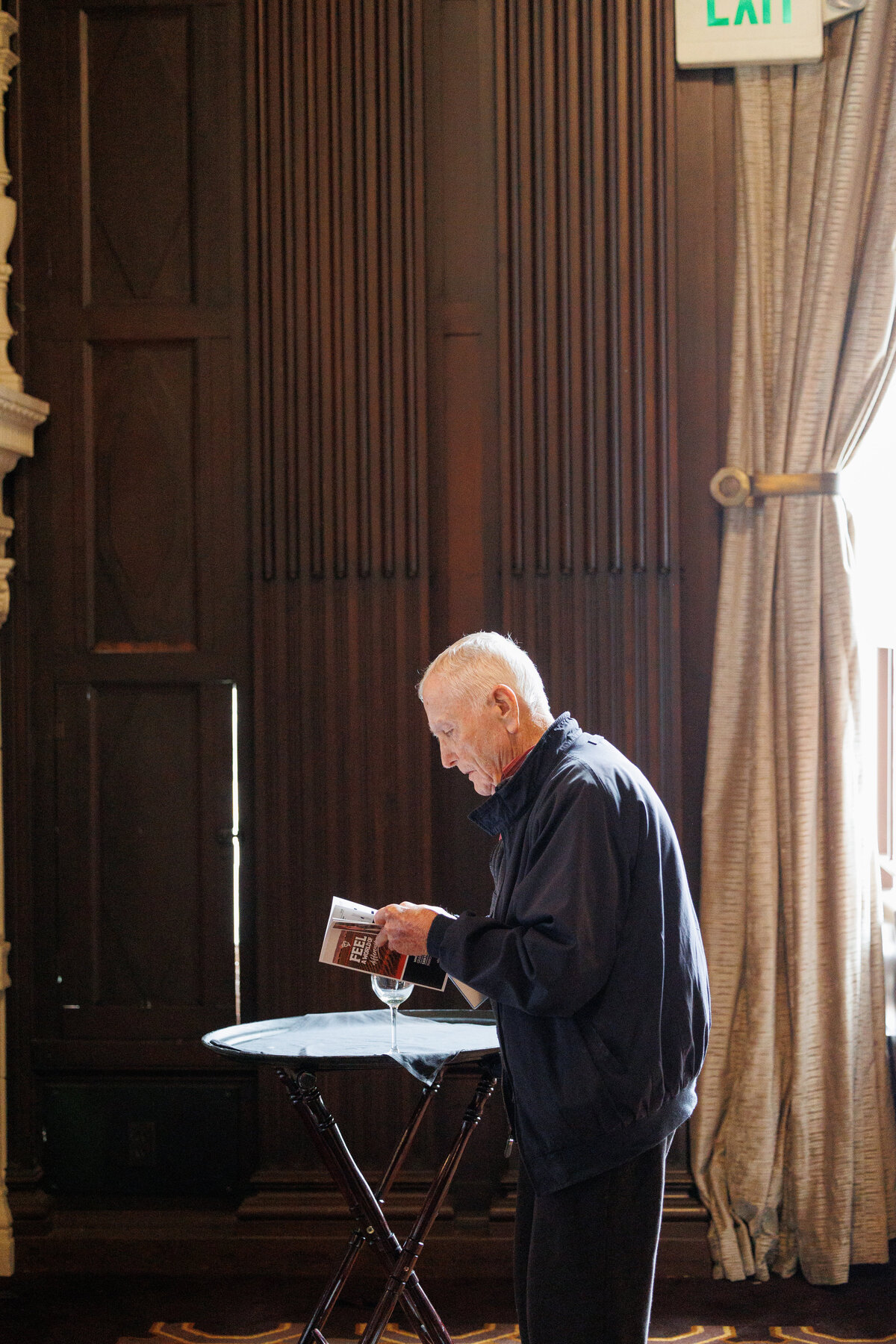 Man reading a book