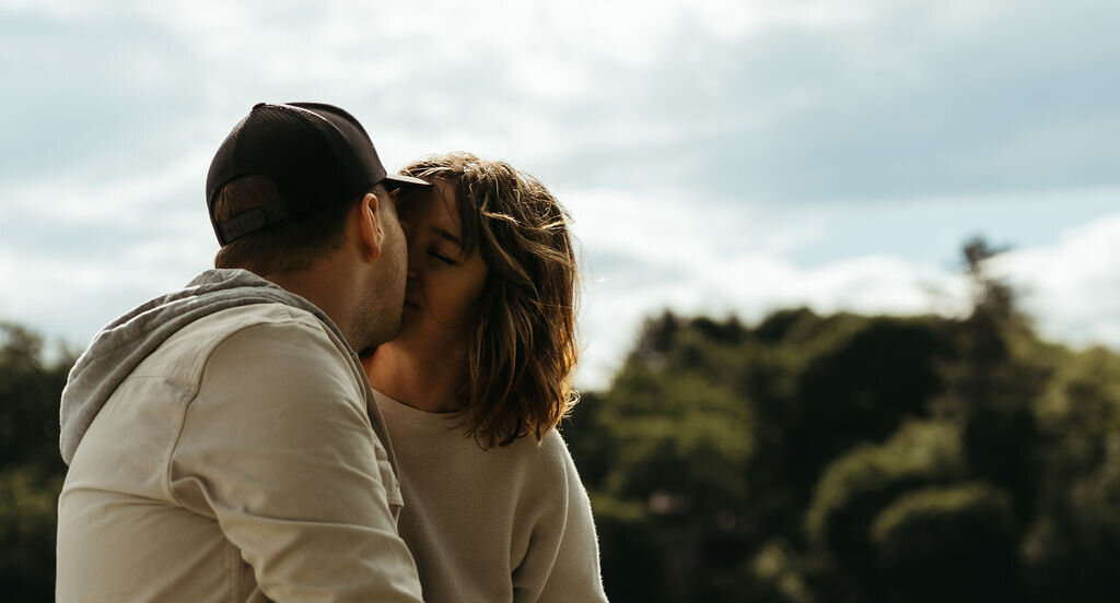 Central Maine Candid Engagement Photographer
