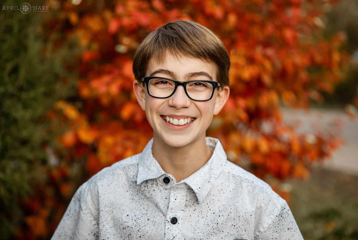 Happy Young Man on the Day of his Bar Mitzvah in Colorado