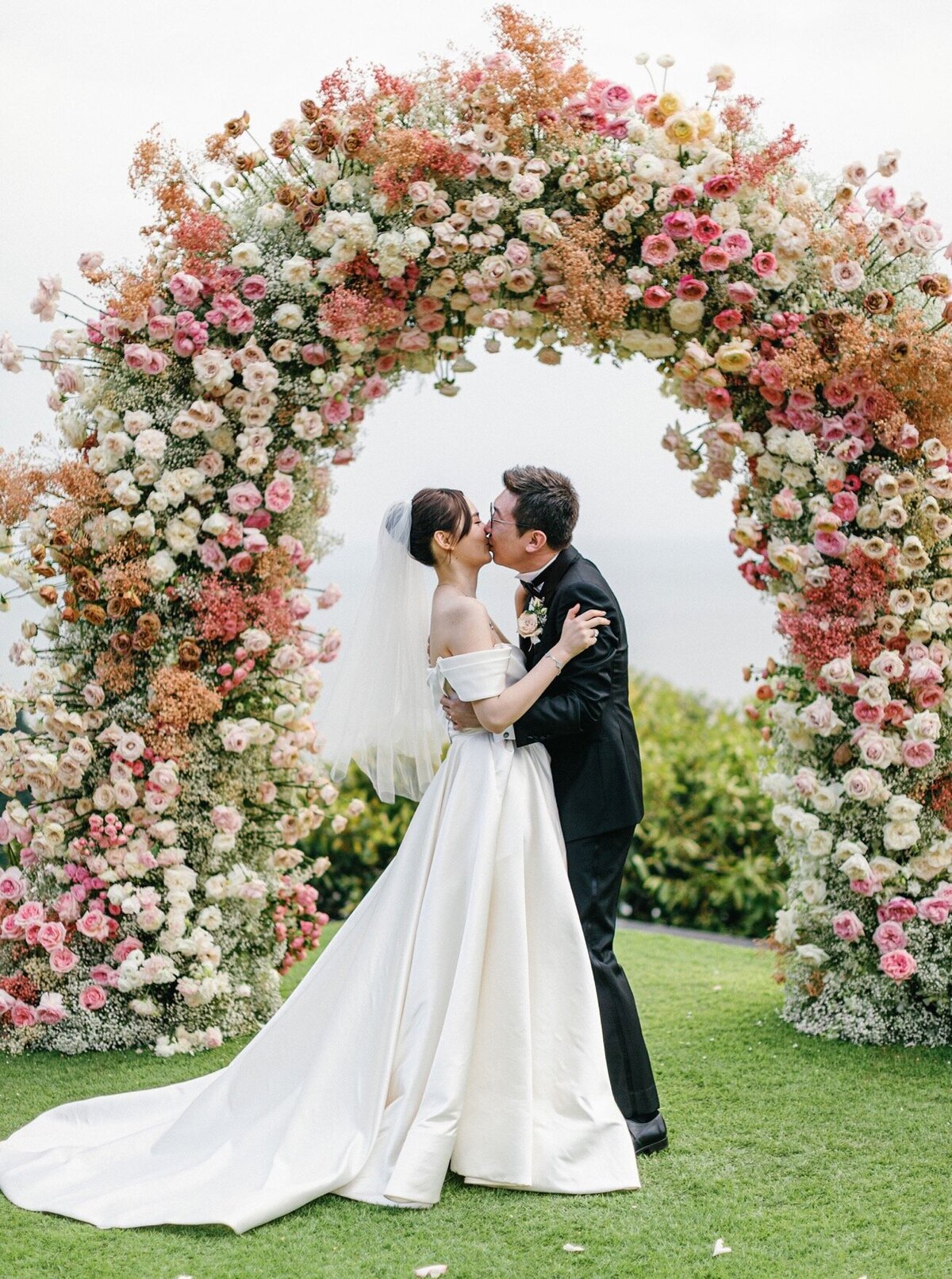 First Kiss at Wedding Ceremony - Paresa Resort Phuket