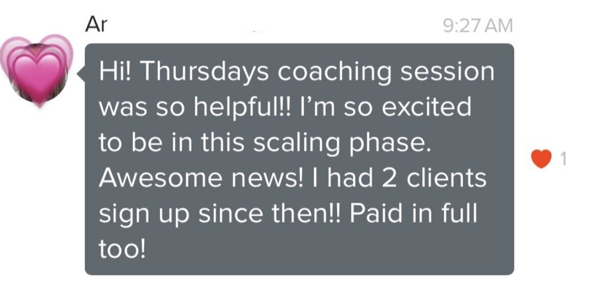 coaching session was helpful