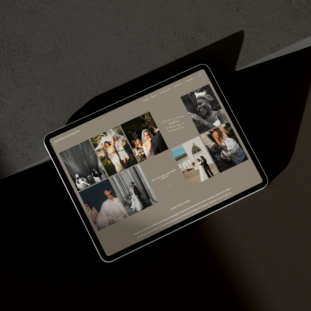 Wedding photographer website