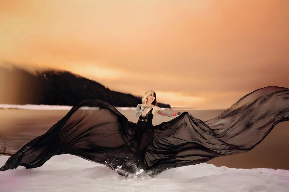 Outdoor Snow Boudoir Chicago