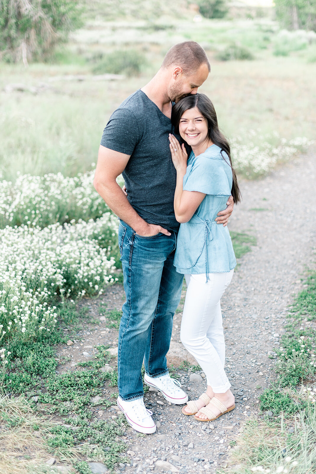 Posing at Sun Valley Engagement Session with the Best Sun Valley Wedding Photographers