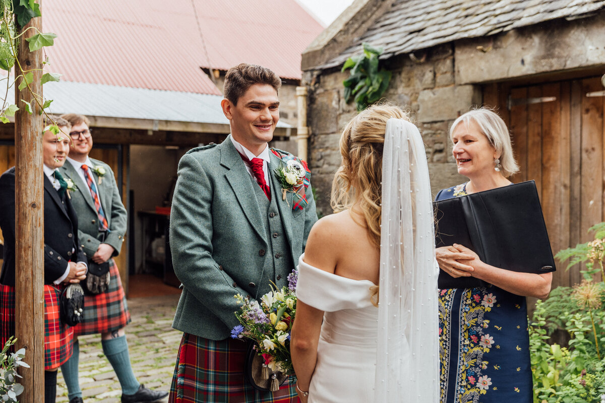 Wedding ceremony at The Free Company