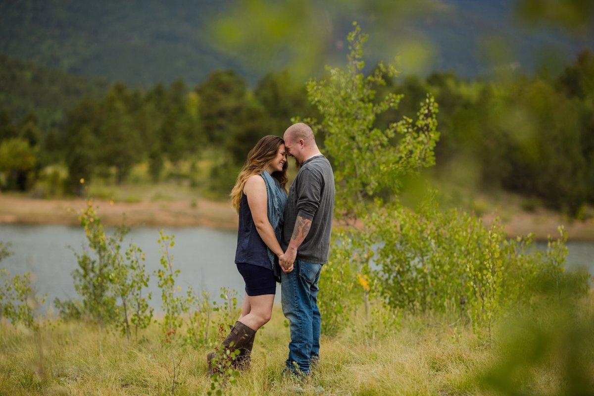 engagement photos in summer at Crystal Lake
