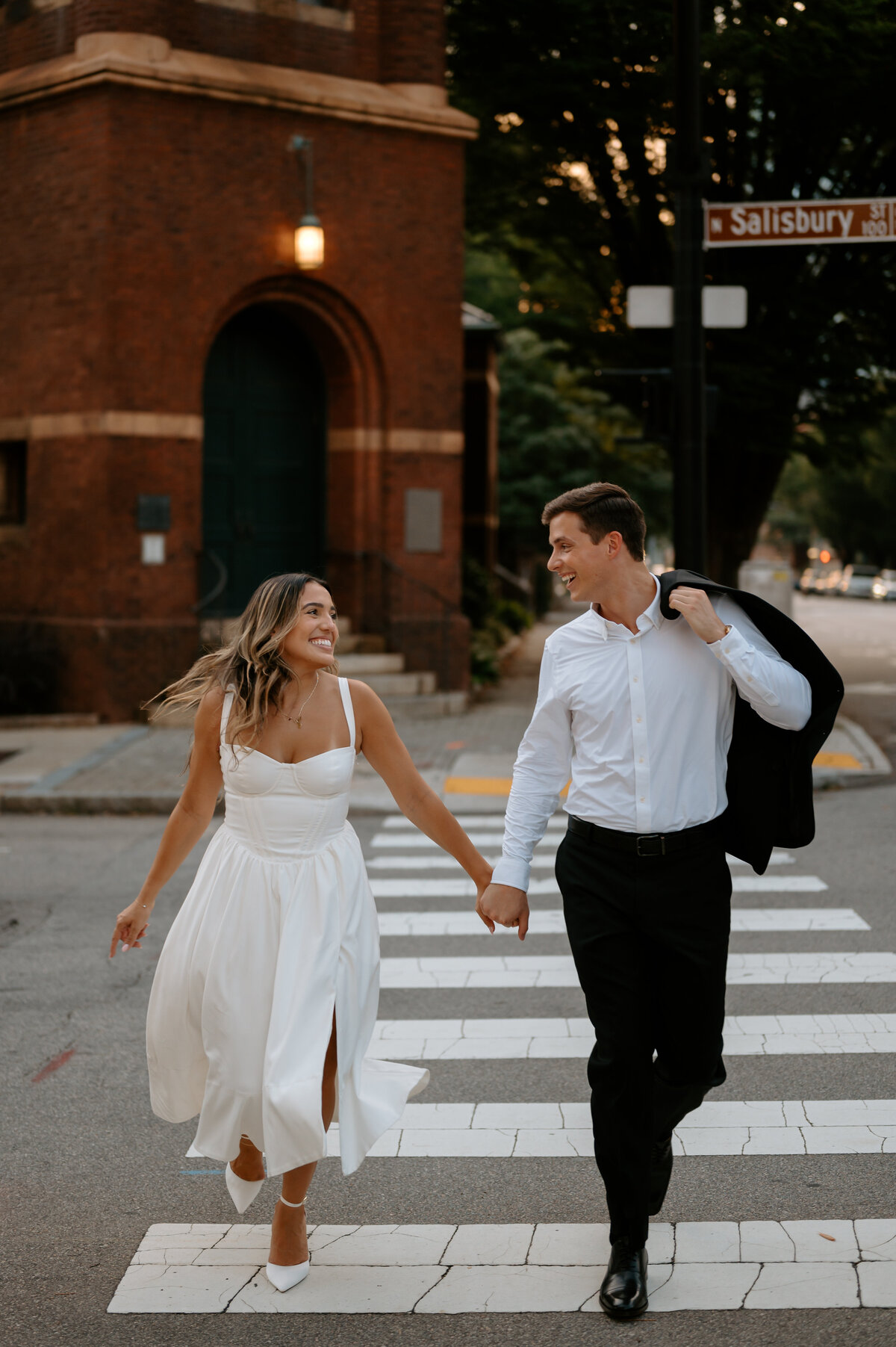 raleigh engagement, downtown engagement