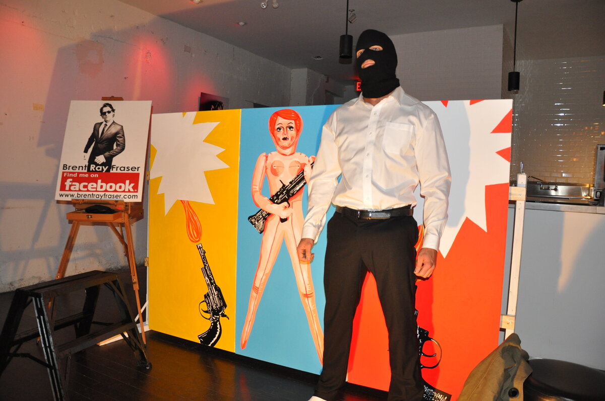 Brent Ray Fraser - New Years Eve Live Penis Painting 2012 01