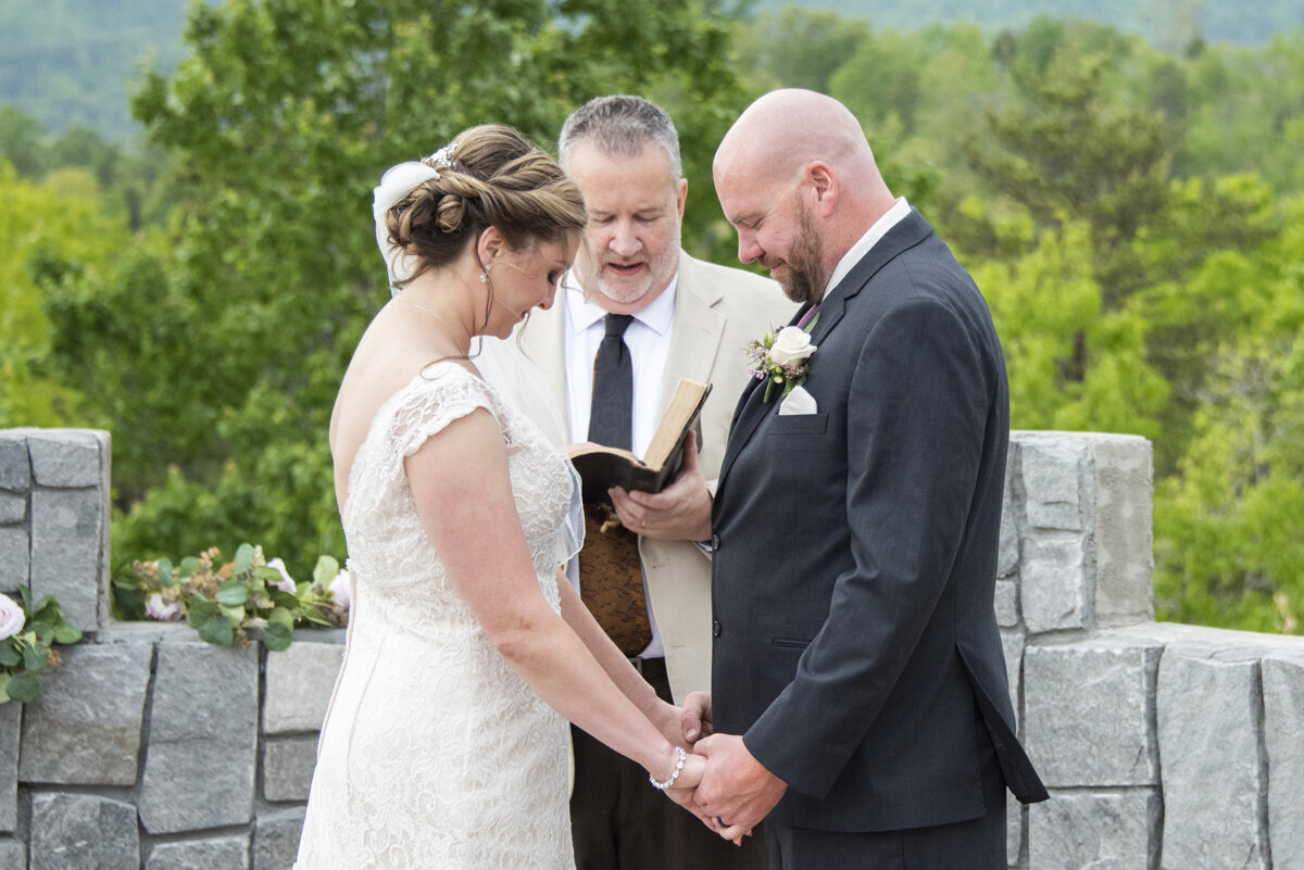 Wedding ceremony at Something Blue wedding venue