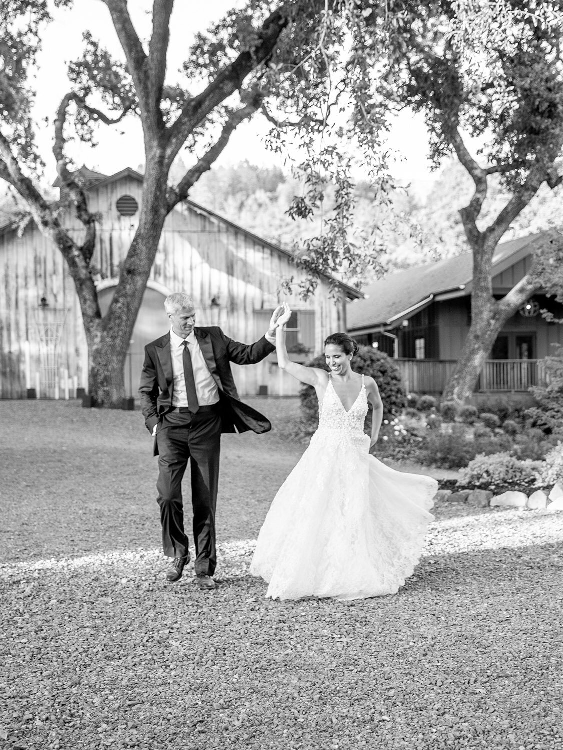 annadel-estate-elegant-sonoma-winery-wedding-twirl-oak-tree-wedding-gown