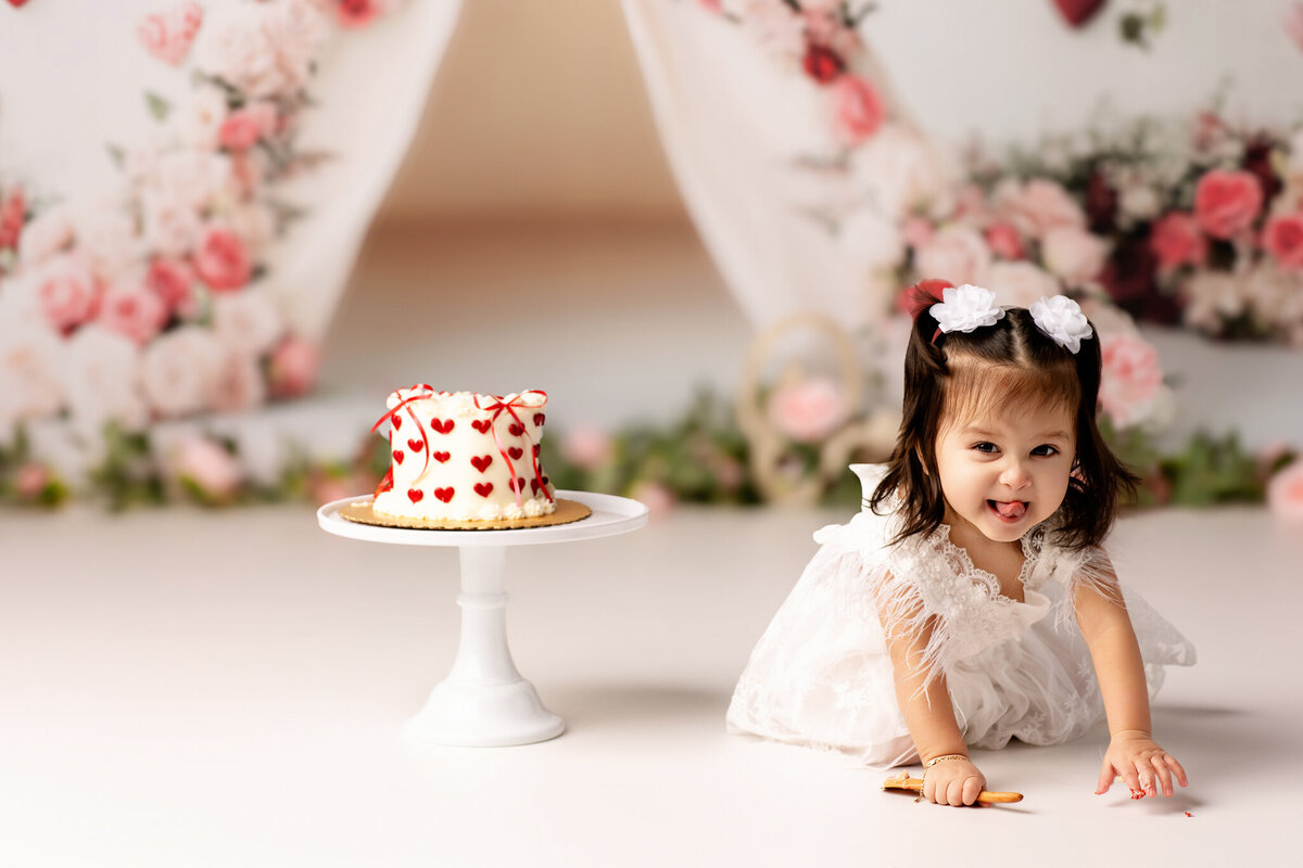 Fayetteville AR cake smash photographer, Springdale AR cake smash portraits, baby milestone portraits NW Arkansas