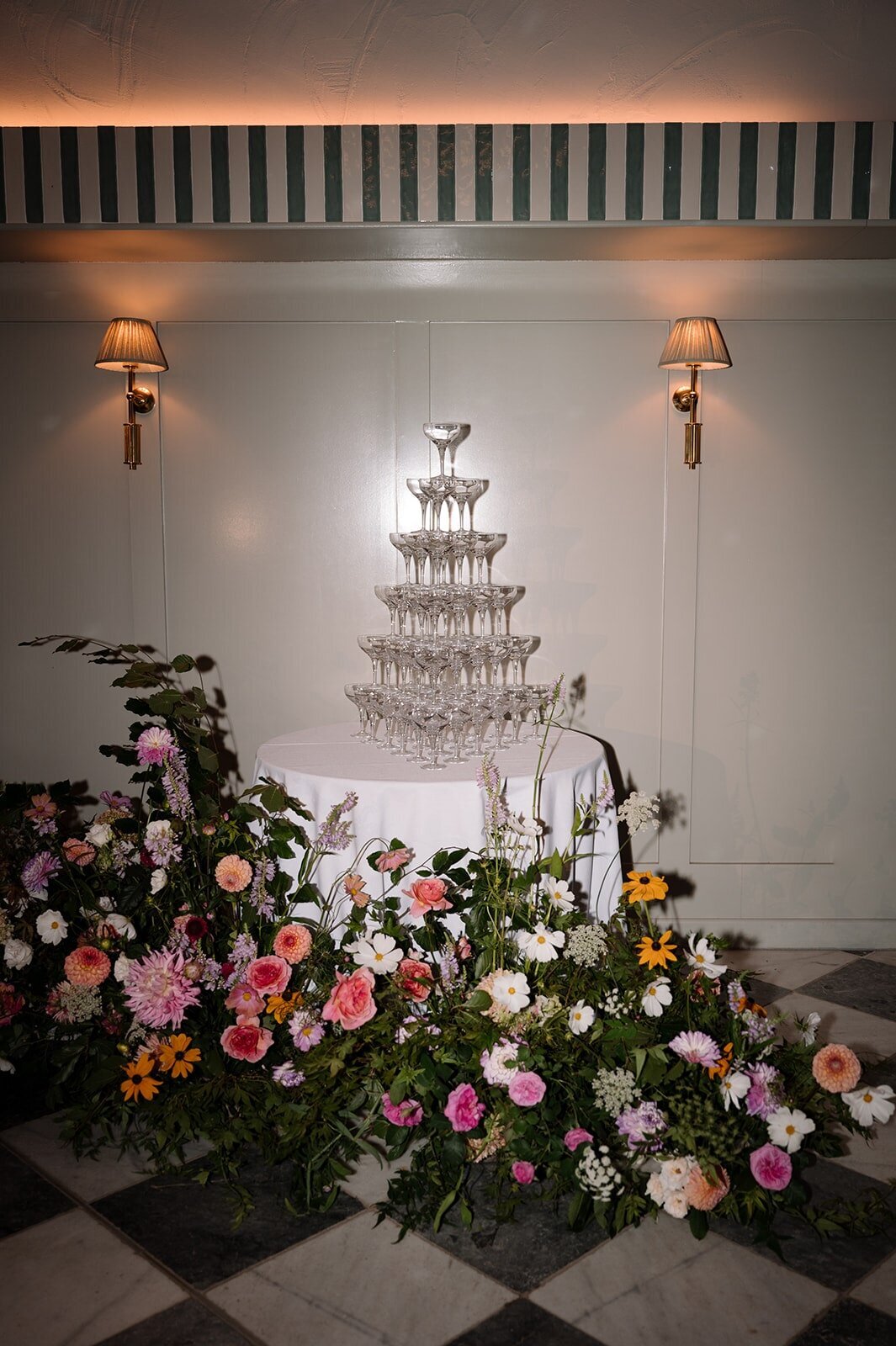 champagne-tower-at-kin-house-wedding