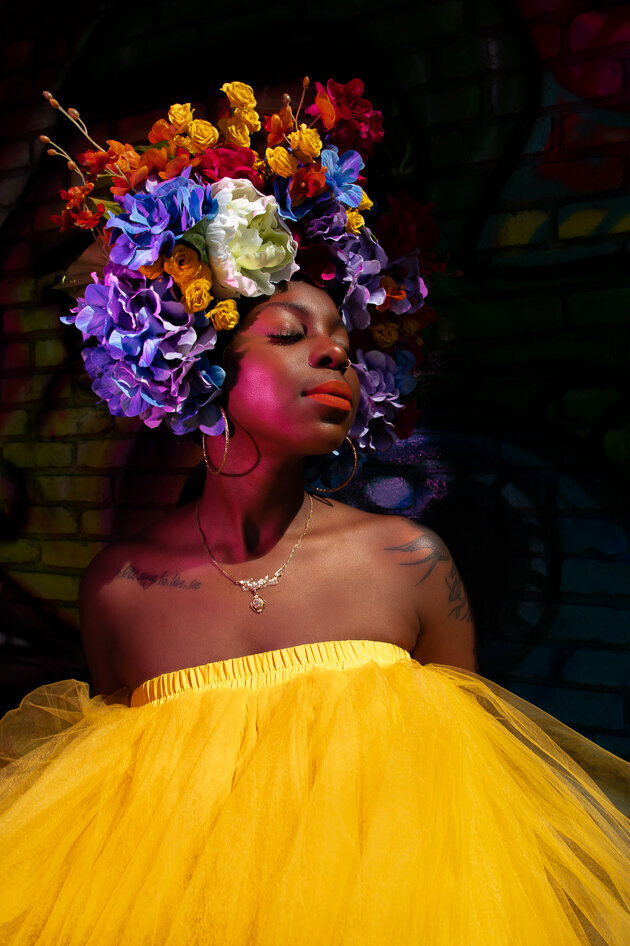 DIY Floral Headpiece made by  New  York Photographer  Rakiya Hernandez