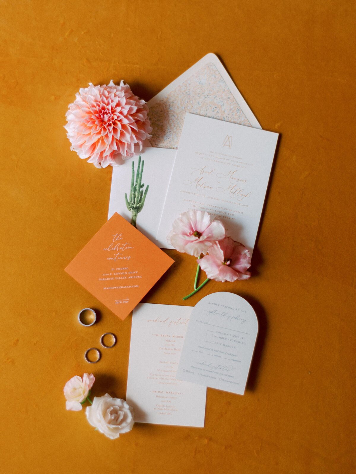 elegant-desert-wedding-terra-cotta-invitations