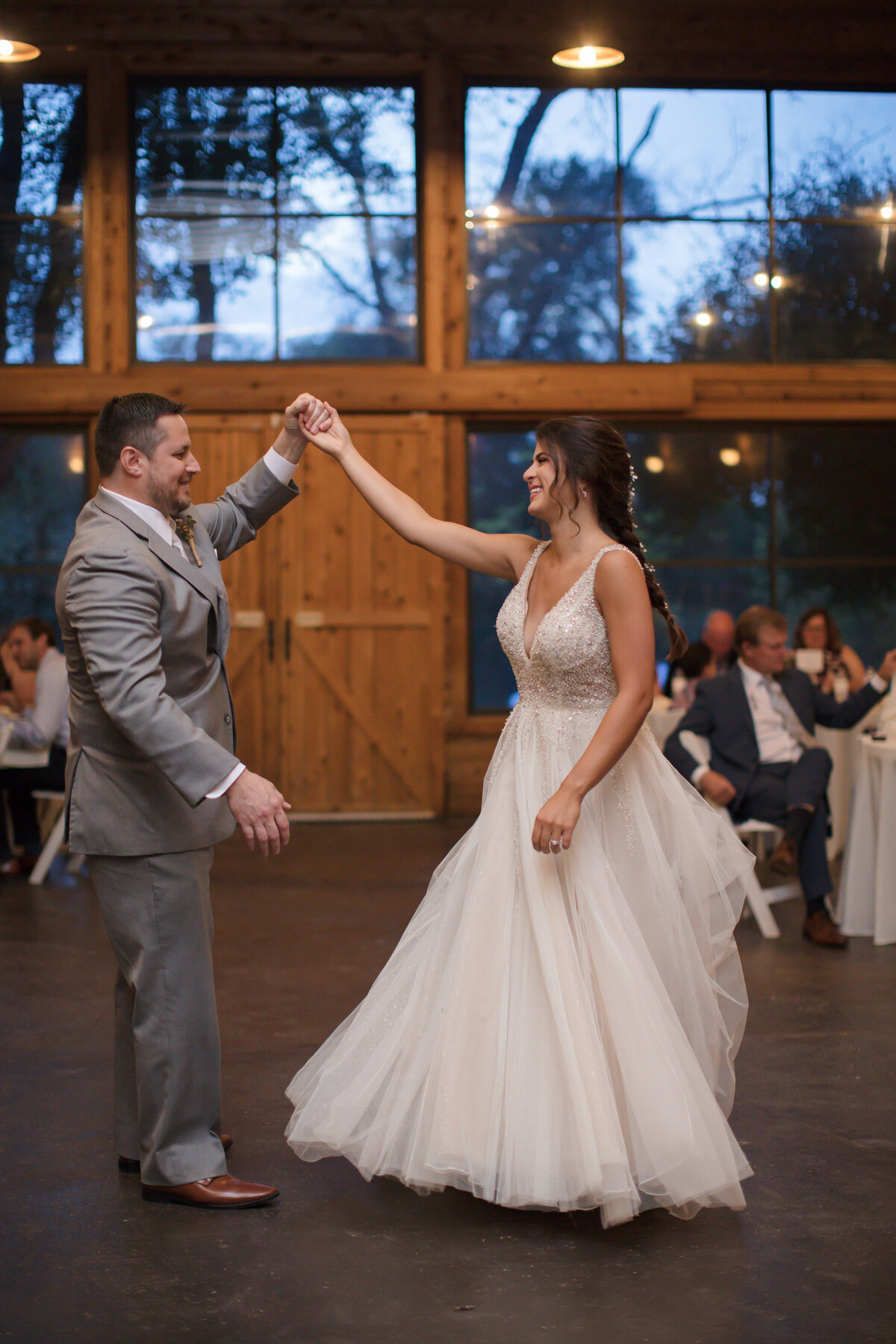 father of the bride dance  at Geronimo Oaks wedding venue in Seguin  by Firefly Photography
