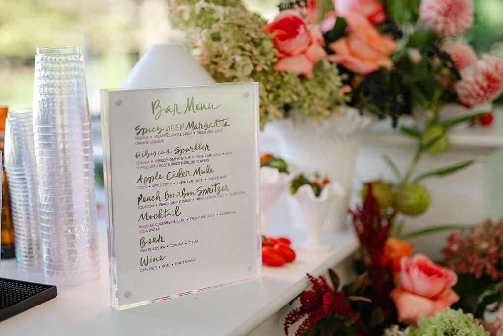 Connecticut Wedding Tabletop Signs
