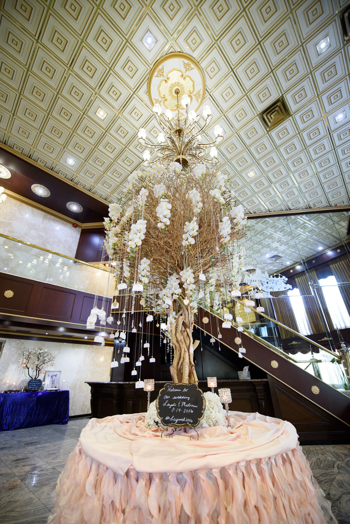 Wedding place card tree at The Sands