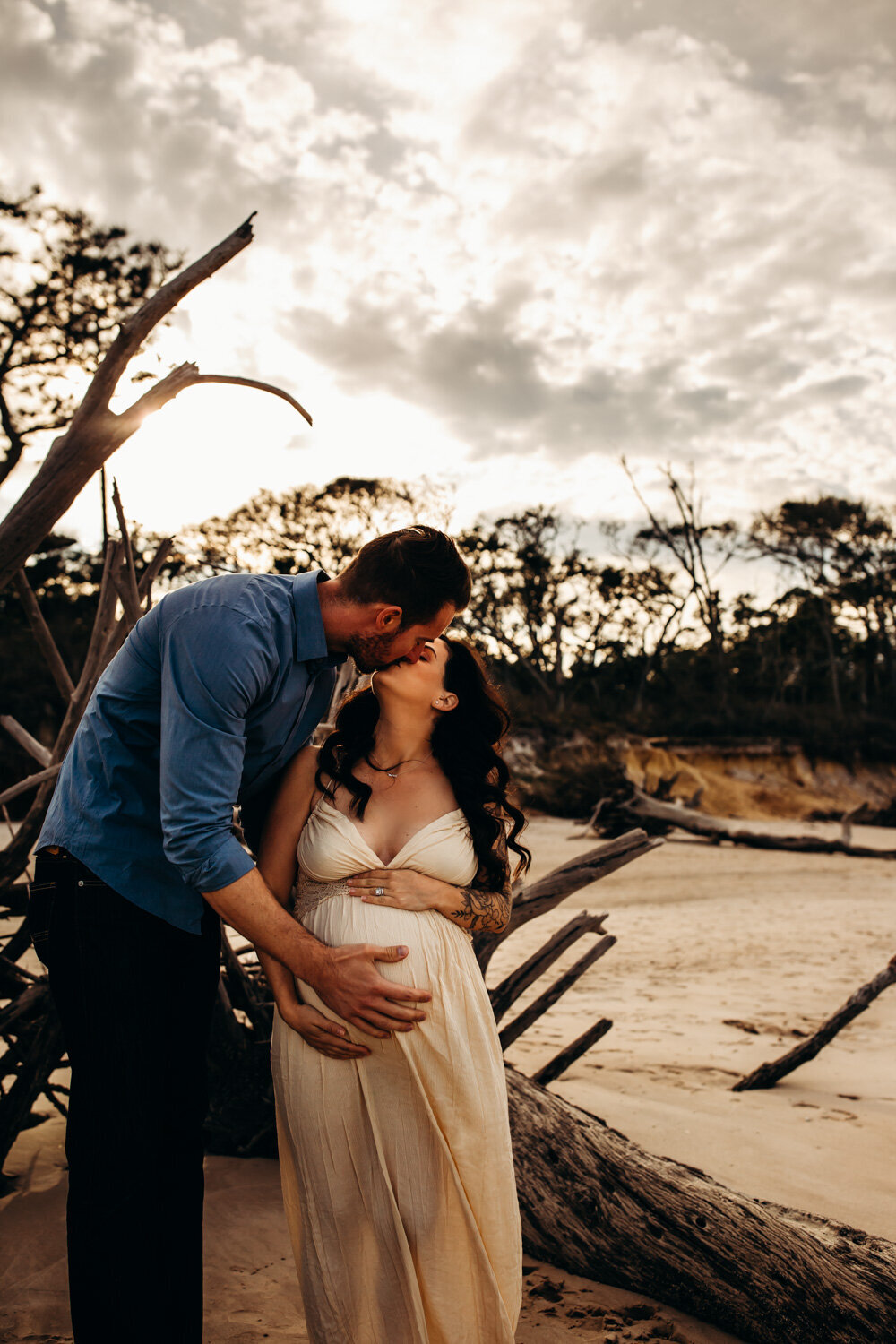 Jacksonville Florida Beach and Woods Maternity Session-28