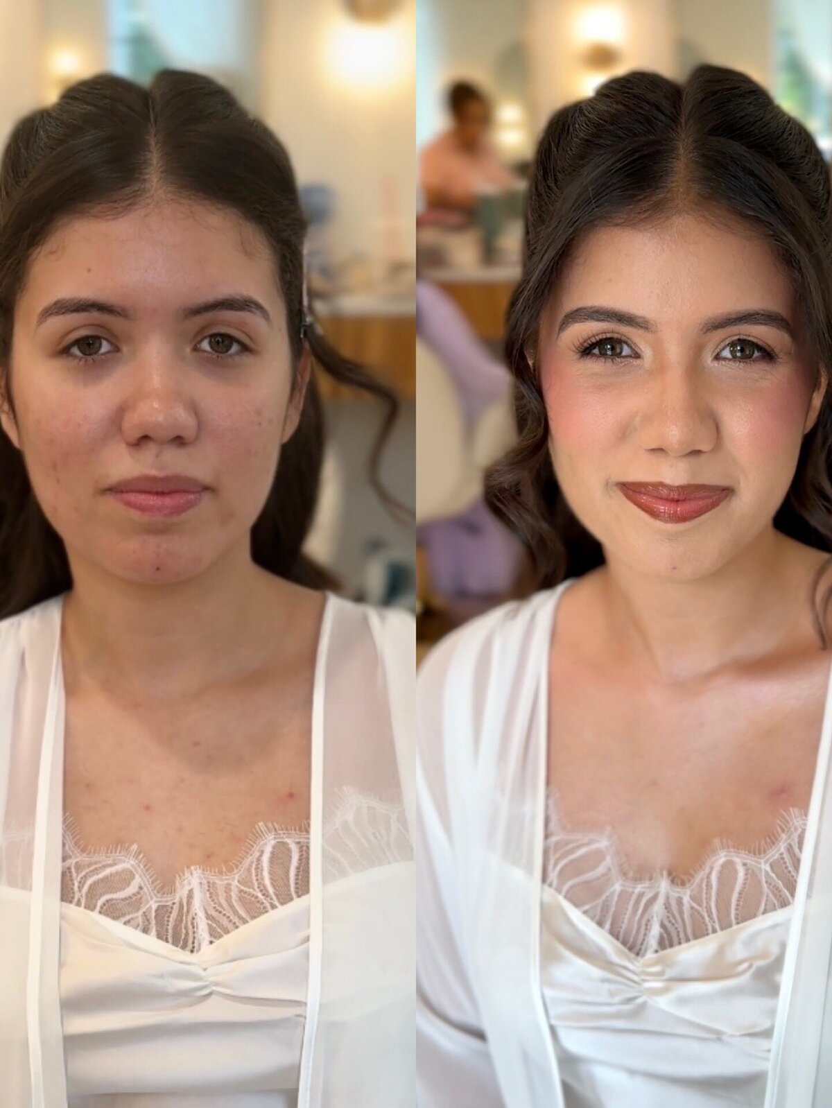 natural bridal makeup transformation, Nashville tn wedding makeup artist
