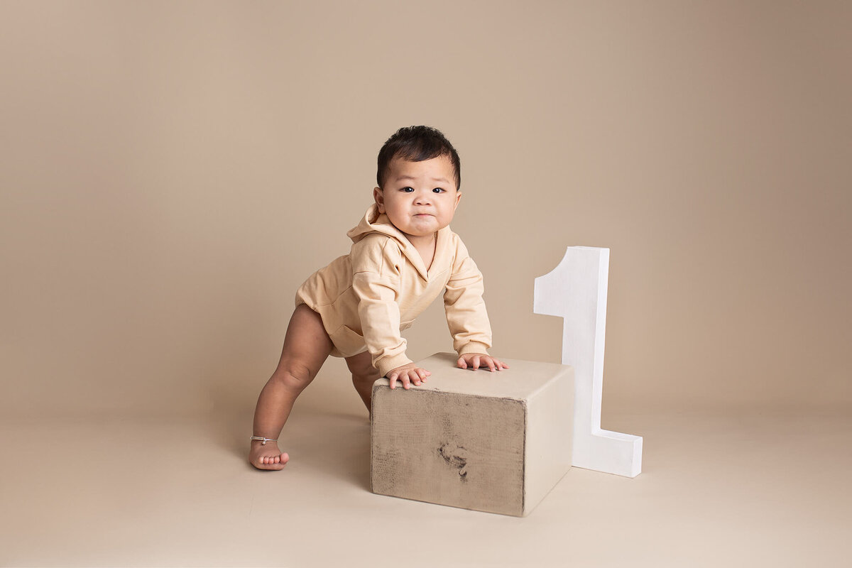 Baby boy on his first birthday.