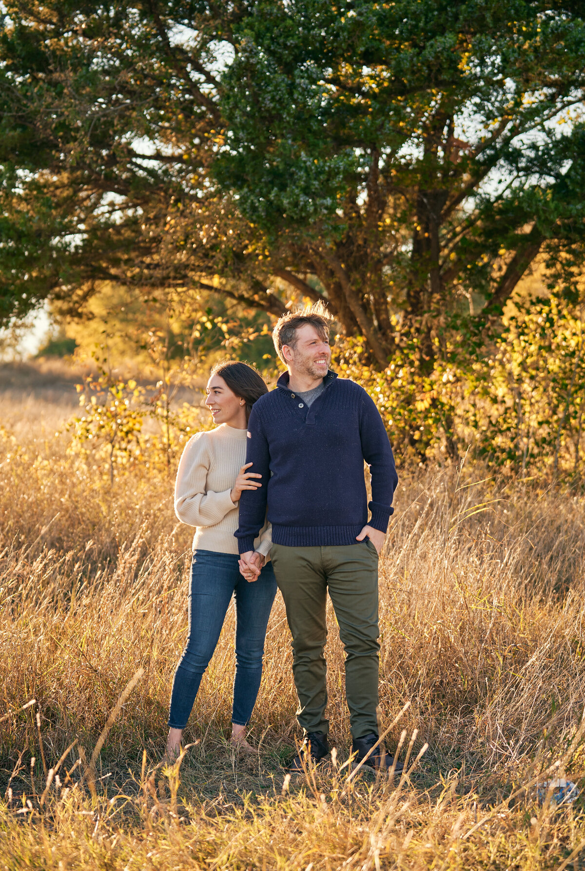 couples posing for photo at Erwin Park in McKinney Texas