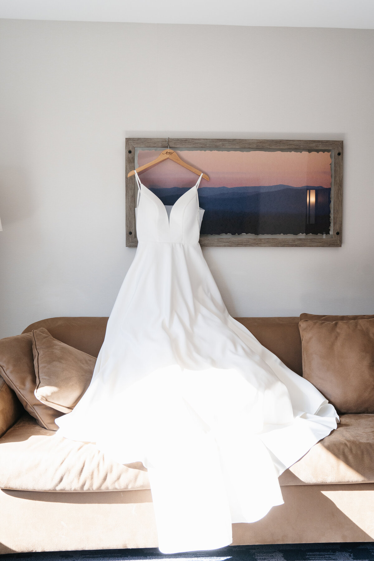 First look between bride and groom at Waverly Oaks
