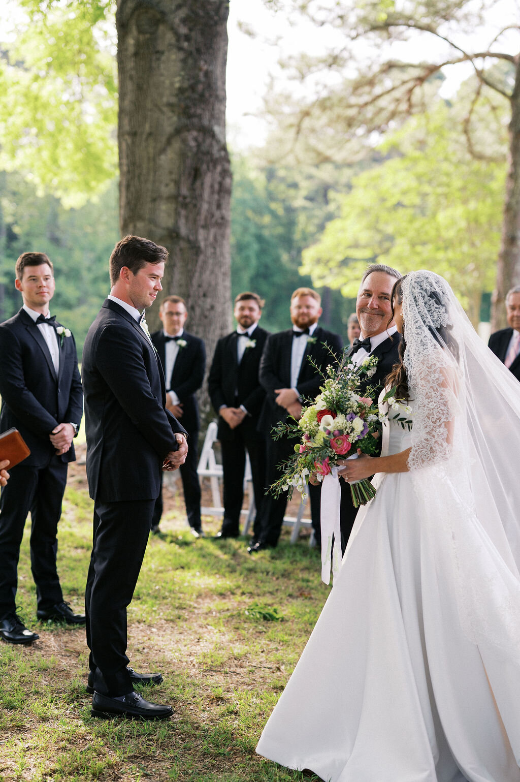 raleigh film wedding photographer ceremony