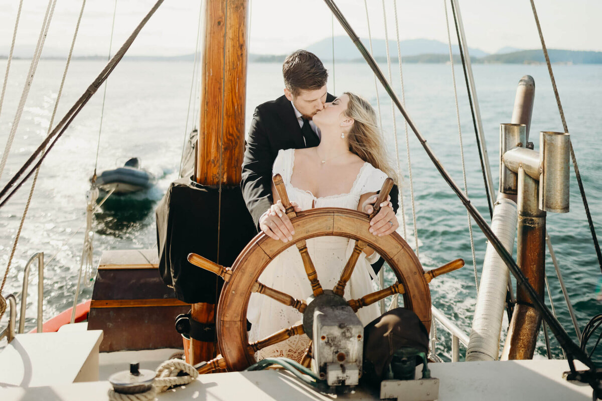 The Providence, a 1903 tallship wedding venue on the Salish Sea