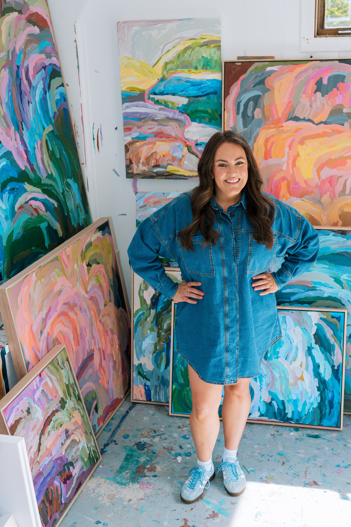 2024-08-21 Erin Reinboth Art | Surf Coast Australian Abstract Artist | Brand photoshoot with Bobby Dazzler Photography in Erin's studio at Ashmore Arts-4