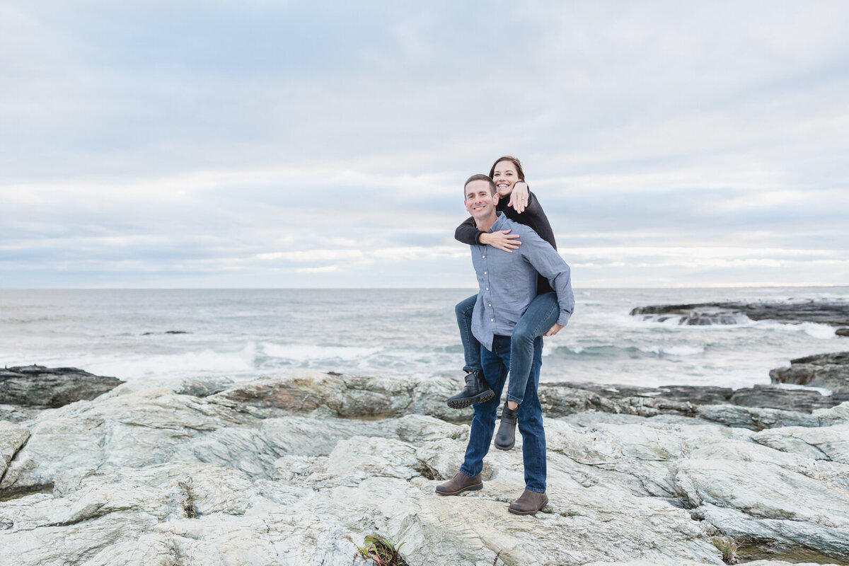 Couple gets engaged on Cliff walk in Newport RI