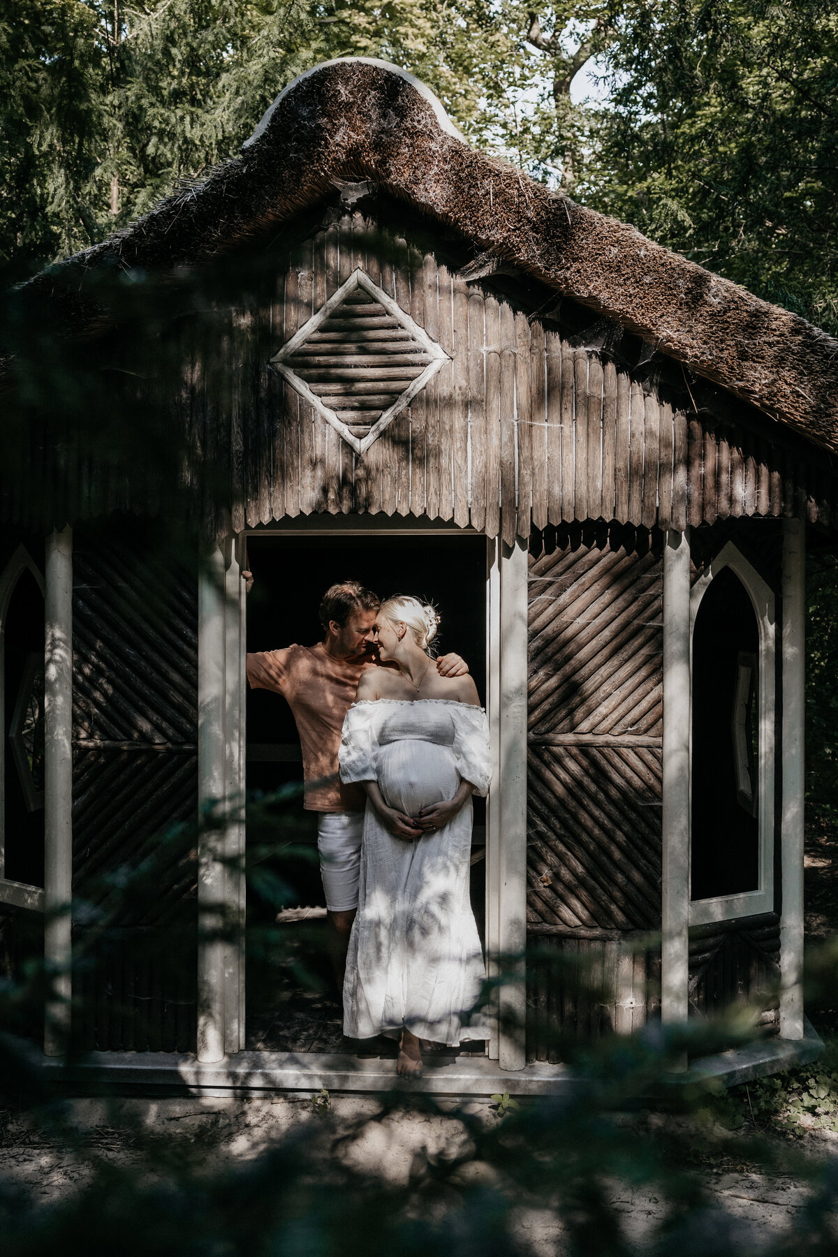 zwangerschap shoot bos