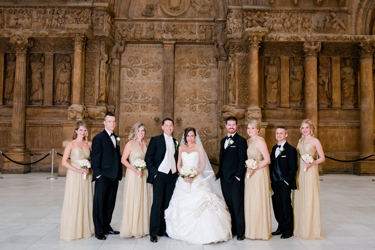 wedding party at carnegie museum