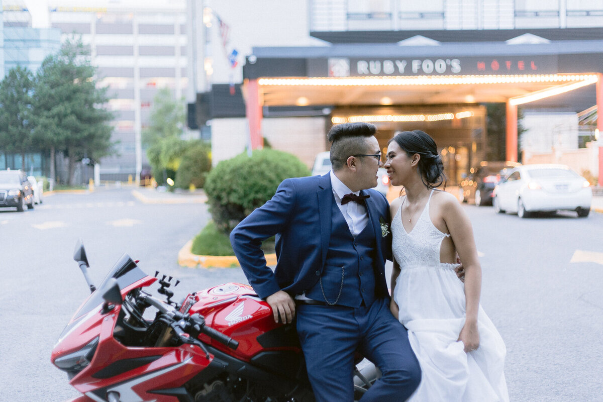Wedding Picture on motorcycle