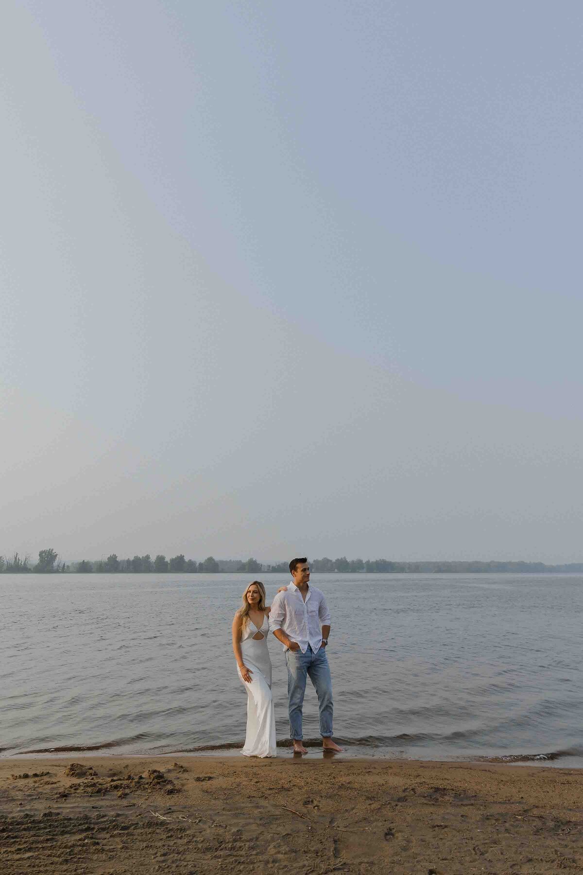 Petrie Islands Beach Engagement Photos Ottawa -  Sonia V Photography