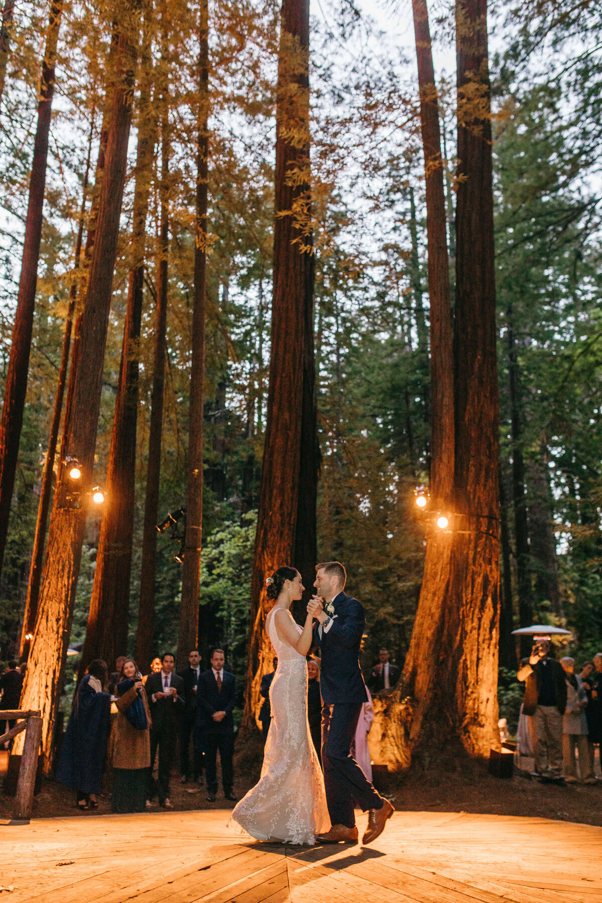 first dance redwoods bride and groom wedding