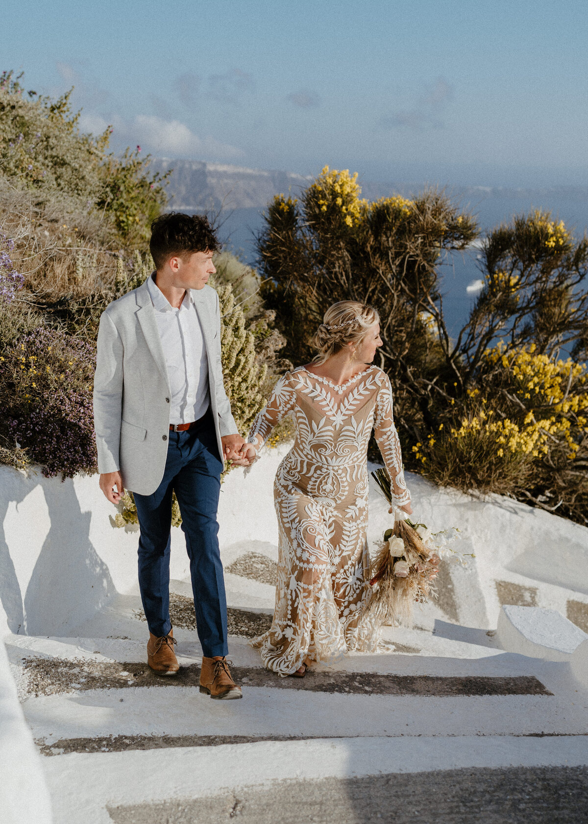 EMILY VANDEHEY PHOTOGRAPHY -- Santorini Greece Wedding Photographer -- Skaros Rock Elopement -- Codie + Wayne -- BRIDALS-52