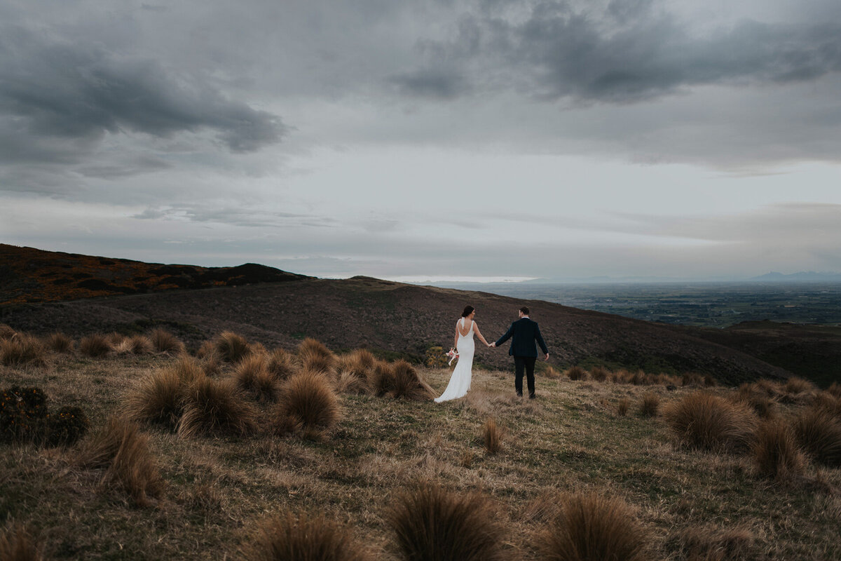 Bride & Groom  Wedding party ceremony photos , the Port Hills by Tracey Allsopp Photography