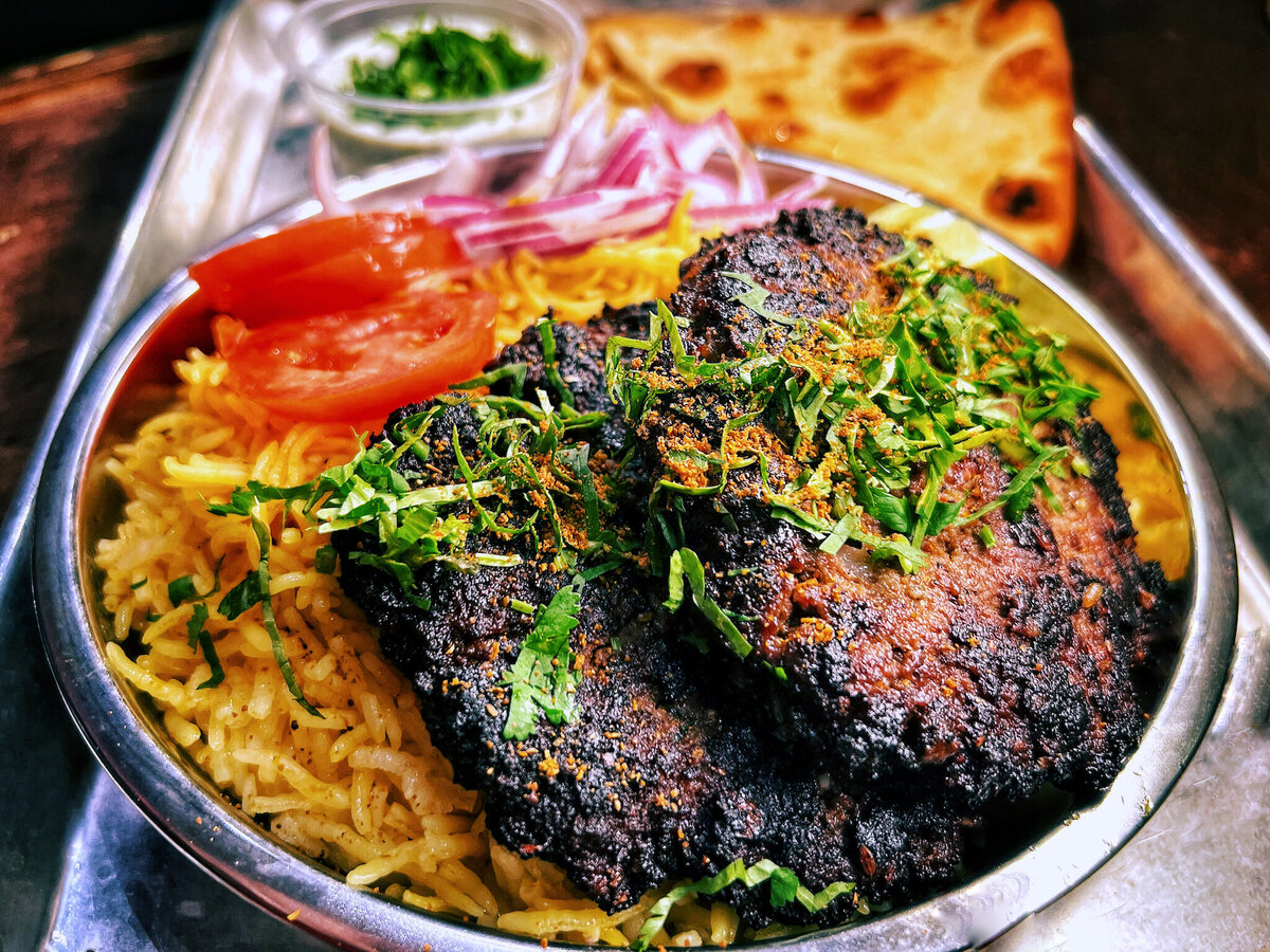 Authentic Pakistani Food Chapli Kabab at  Malika Pakistani Indian Restaurant Mt Pleasant SC