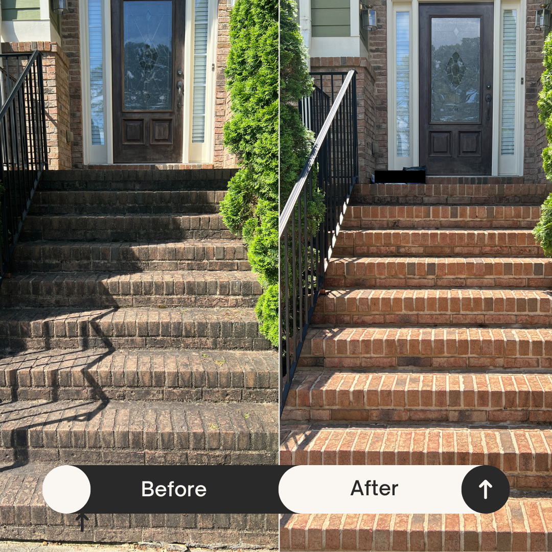 Geotagged Woodstock before and after stairs