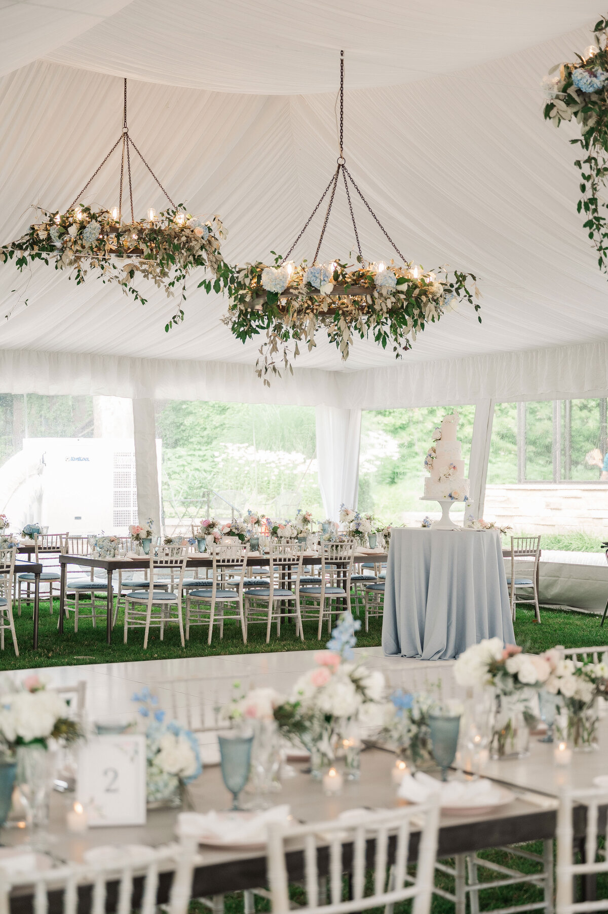 tent wedding near car museum at Frick Museum