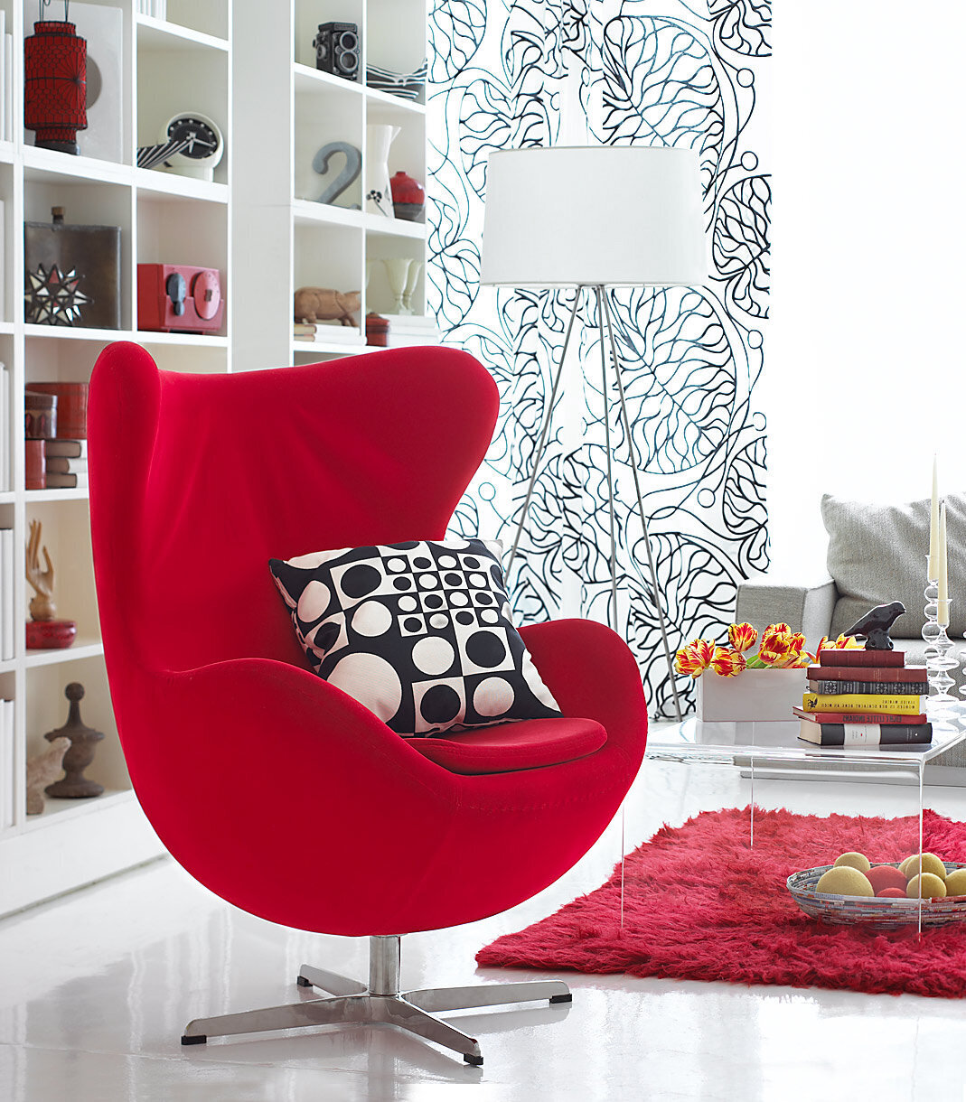 Bird-&-Books-Red-Chair